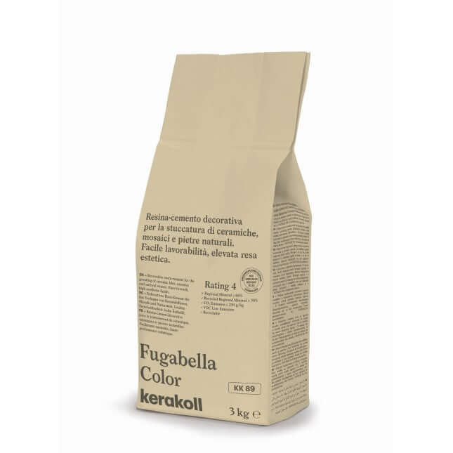 Fugabella Color KK 89 3 Kg decorative resin-cement for ceramics, offering 50 selected colors by Kerakoll.