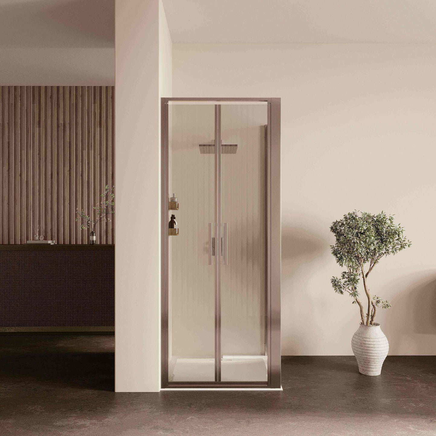 Box Doccia 80x90 cm Saloon Vetro Trasparente e Profilo Cromo - Escape