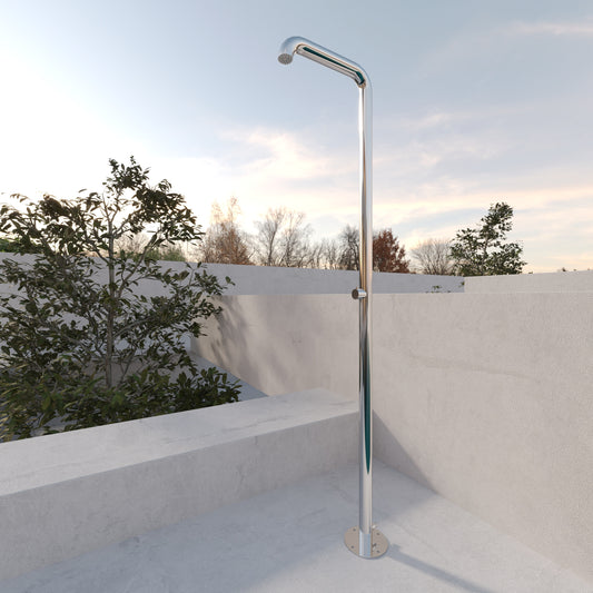 Colonna Doccia Per Esterno in Acciaio Inox Con Ingresso Acqua Esterno - Lia