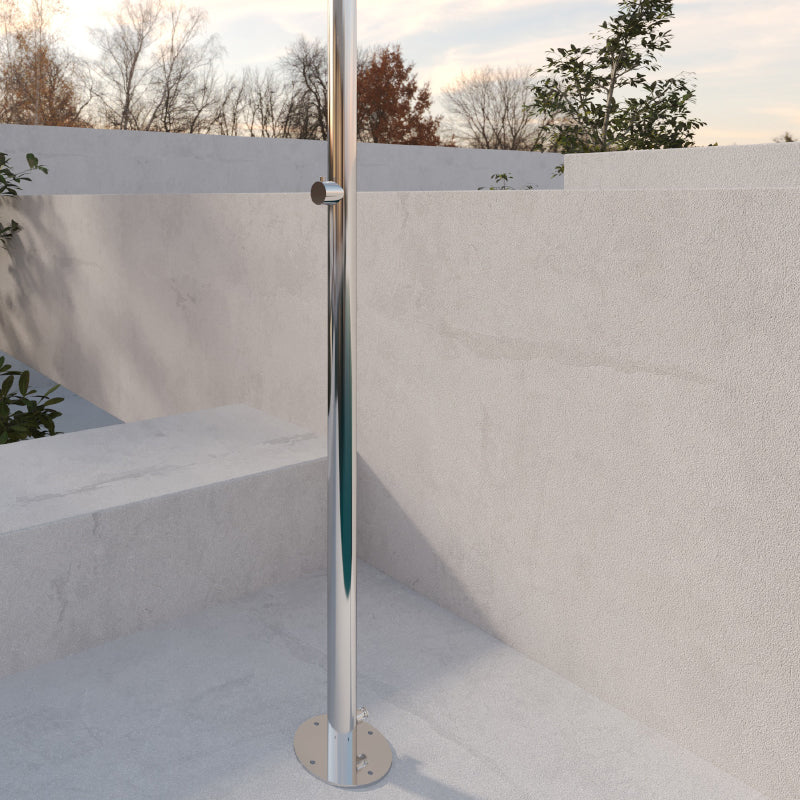 Colonna Doccia Per Esterno in Acciaio Inox Con Ingresso Acqua Esterno - Lia