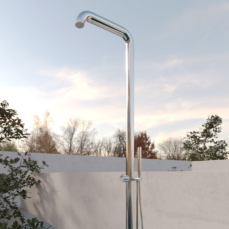 Colonna Doccia Per Esterno con Doccino in Acciaio Inox - Lia Plus