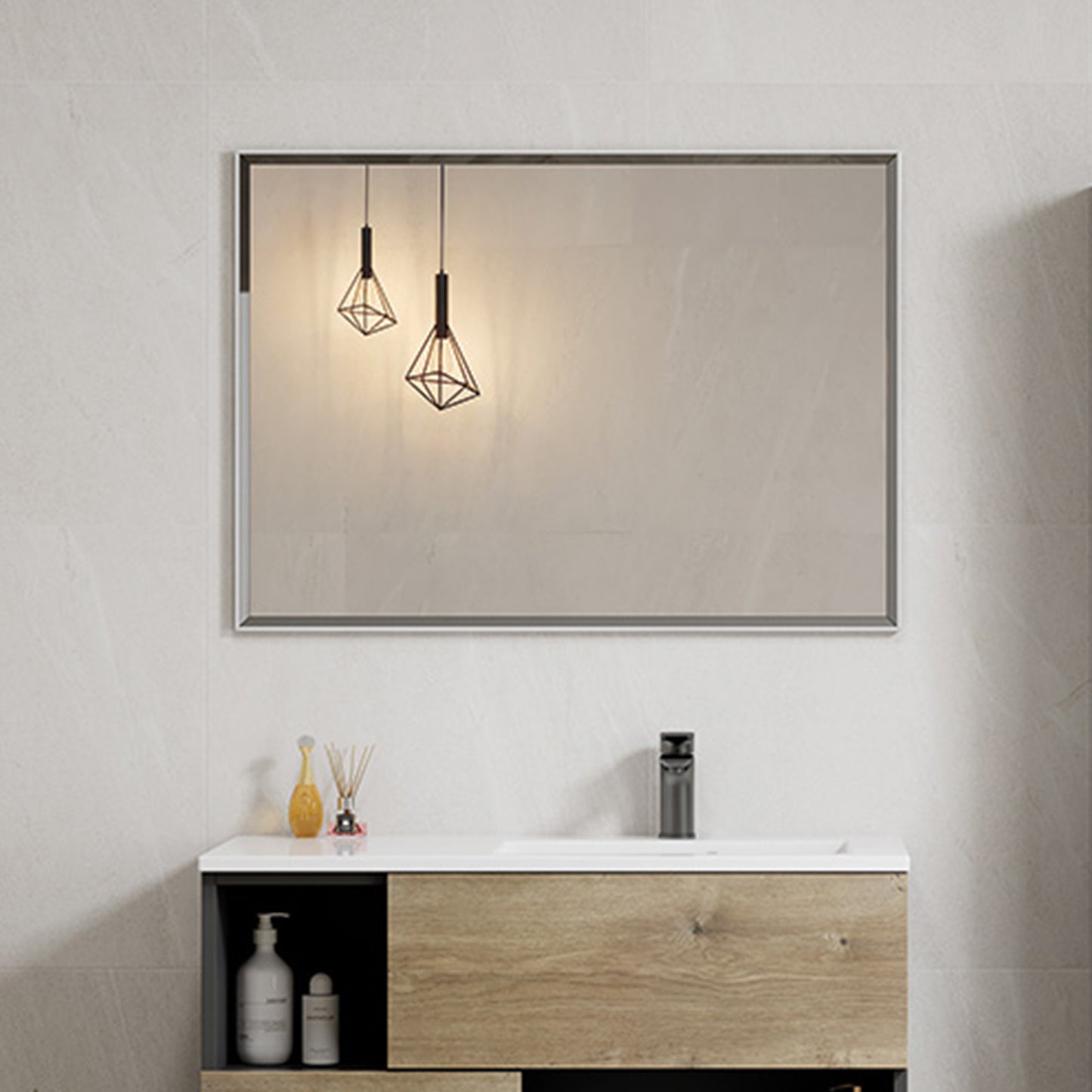 Specchio con Lampada Milano 90 cm - MedaHome