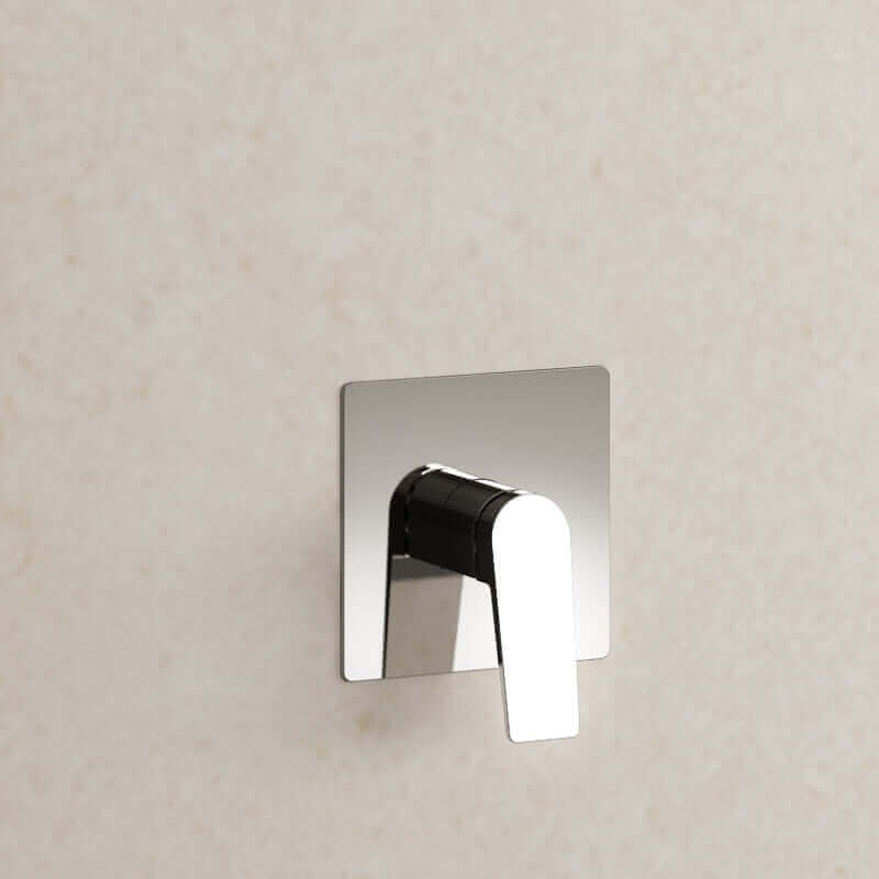 Set Incasso Doccia con Deviatore Cromo con Braccio Doccia e Soffione 25x25 cm - Sun