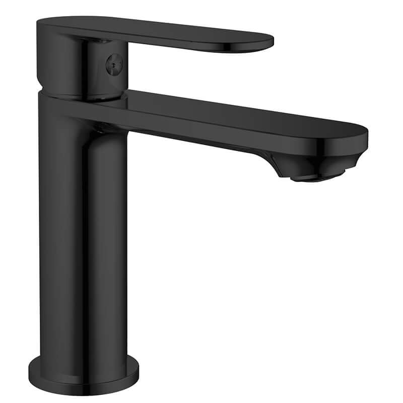 Miscelatore Lavabo Con Piletta Click Clack Nero Satinato - Neptune