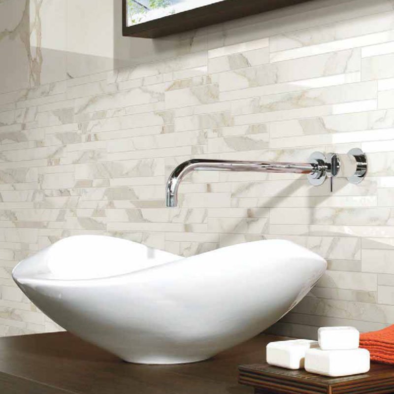 Modulo Listello Sfalsato in Gres Porcellanato Effetto Marmo 15x60 Antique Marble - Florim