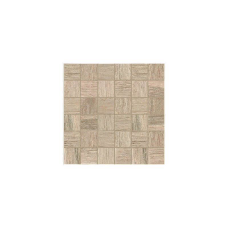 Mosaico in Gres Porcellanato Effetto Legno Naturale 30x30 9mm Almond Wooden Tile - Florim