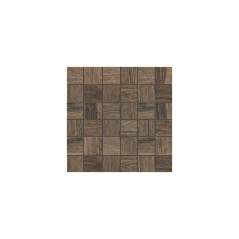 Mosaico in Gres Porcellanato Effetto Legno Naturale 30x30 9mm Walnut Wooden Tile - Florim