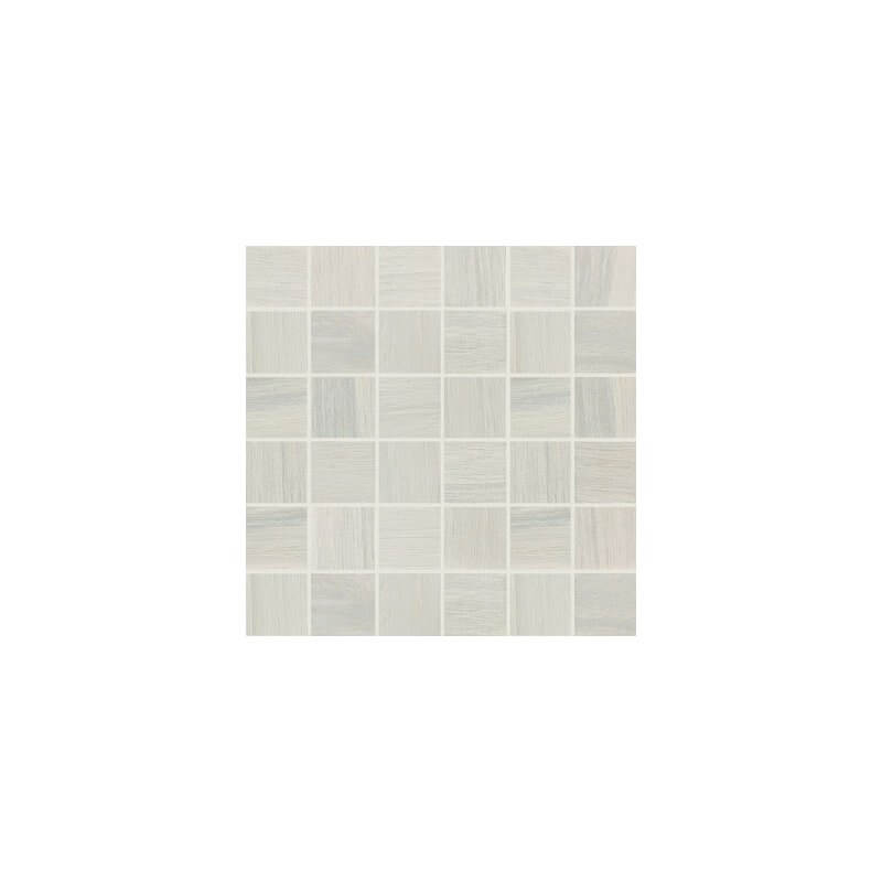 Natural Wood Effect Porcelain Stoneware Mosaic 30x30 9mm White Wooden Tile - Florim