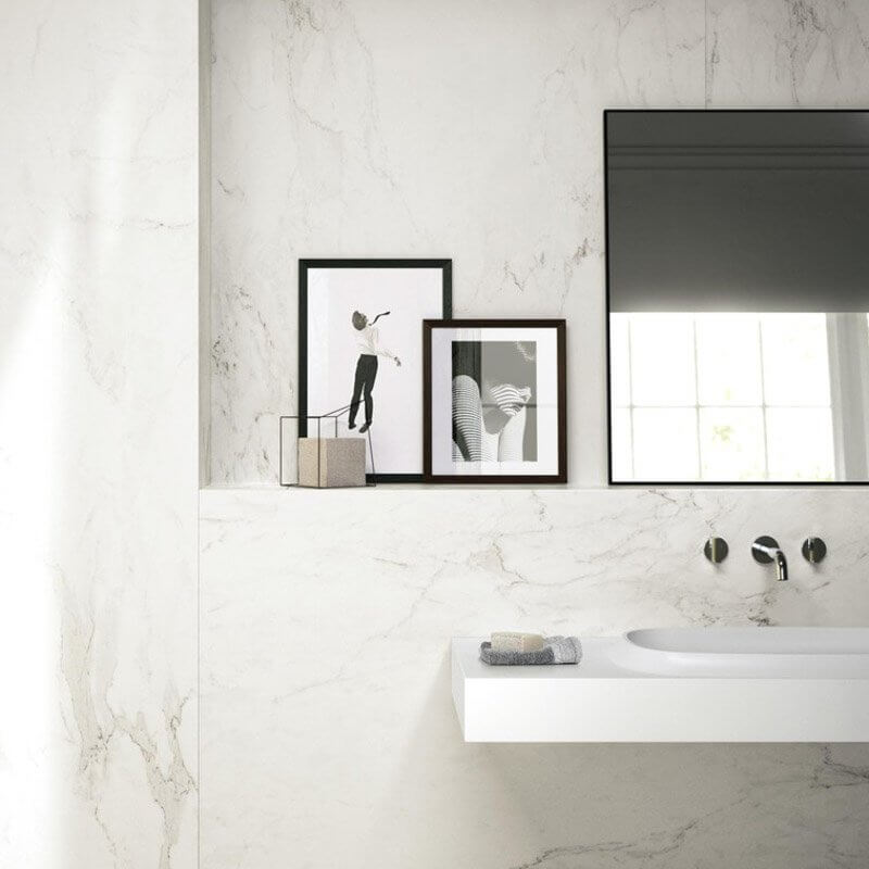 Mosaico in Gres Porcellanato Effetto Marmo Lucido 30x30 9mm Calacatta Stones & More 2.0 - Florim