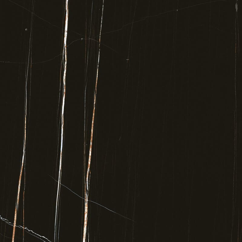 Mosaic in Porcelain Stoneware with Glossy Marble Effect 30x30 9mm Sahara Noir Stones & More 2.0 - Florim
