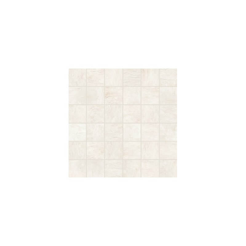 Mosaico in Gres Porcellanato Effetto Pietra Grip 30x30 9mm Blanc Ardoise - Florim