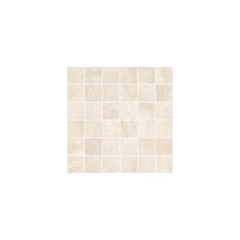 Mosaico in Gres Porcellanato Effetto Pietra Grip 30x30 9mm Ivoire Ardoise - Florim