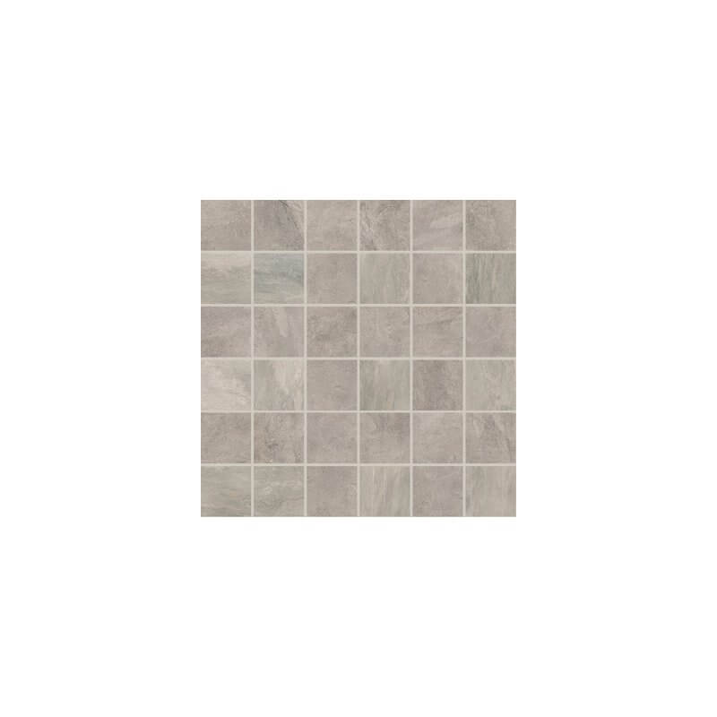 Mosaico in Gres Porcellanato Effetto Pietra Grip 30x30 9mm Plomb Ardoise - Florim