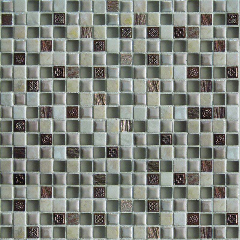 Mosaico in Marmo 30x30 Multicolor Zecchino - MedaHome