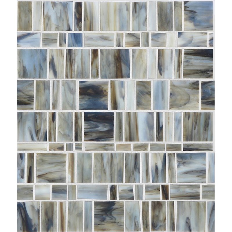 Mosaico in Pasta di Vetro 26.4x31 Multicolor City Lucido - MedaHome