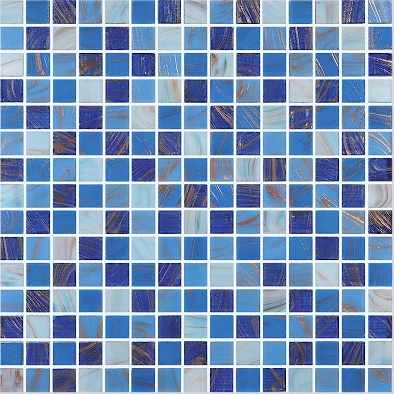 Mosaico in Pasta di Vetro 32.7x32.7 Multicolor Miscela Armoniosa Lucido - MedaHome