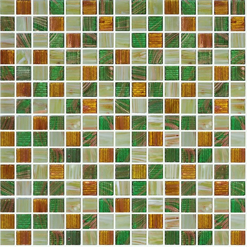 Mosaico in Pasta di Vetro 32.7x32.7 Multicolor Miscela Fantastica Lucido - MedaHome