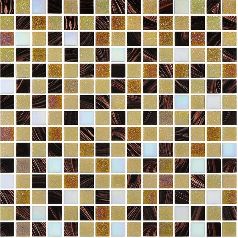 Mosaico in Pasta di Vetro 32.7x32.7 Multicolor Miscela Ipnotica Lucido - MedaHome