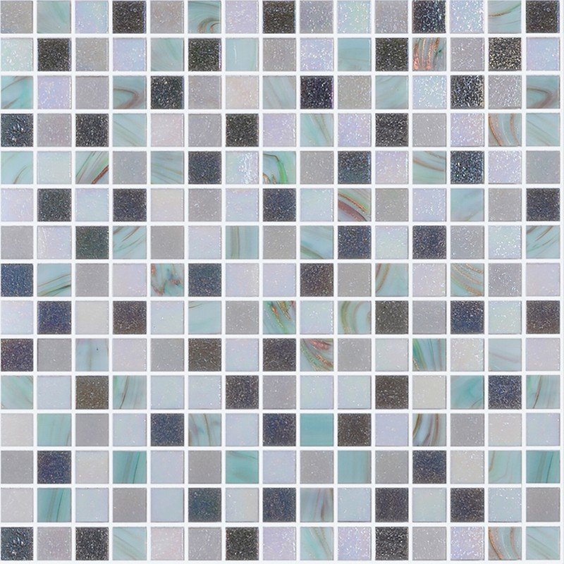 Mosaico in Pasta di Vetro 32.7x32.7 Multicolor Miscela Mistica Lucido - MedaHome