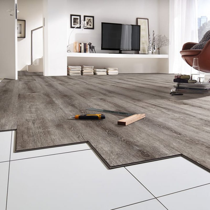 Pavimento SPC Effetto Legno Naturale 18x120 Grey Forest - MedaHome