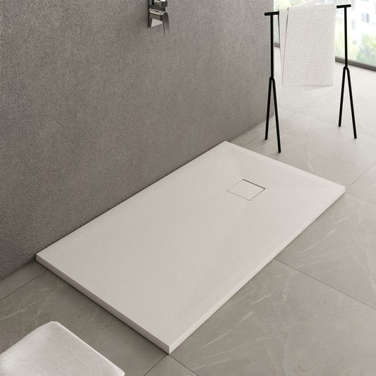 Piatto Doccia 70x140 cm in Resina e Gelcoat Bianco Con Piletta - Meda
