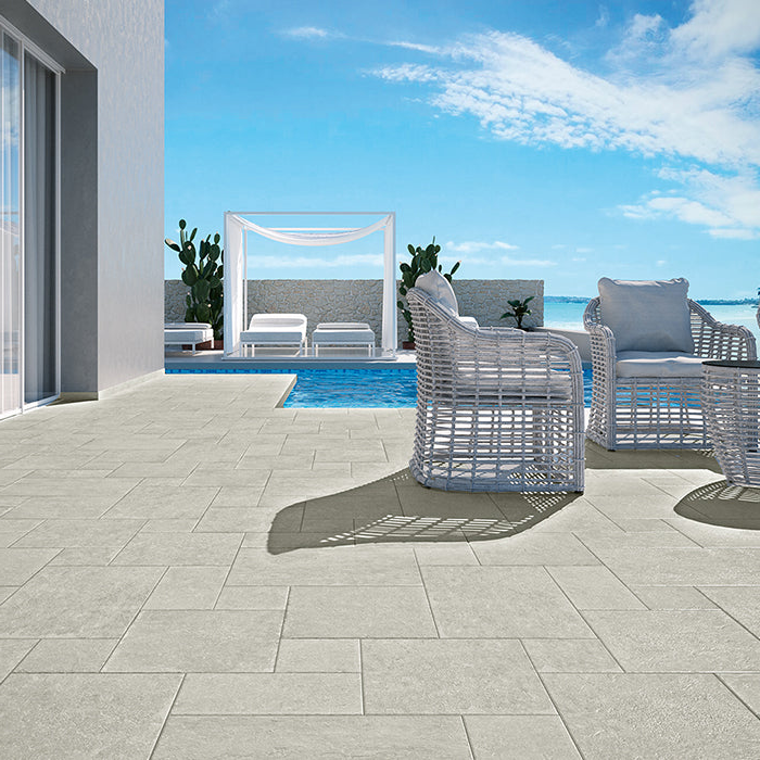 Gres Porcellanato Effetto Pietra Naturale 40x60 Grigio Pietra Leccese - Herberia