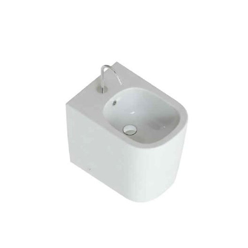 Bidet Filo Muro Foglia Quadro Bianco - Domus Falerii (25550656)