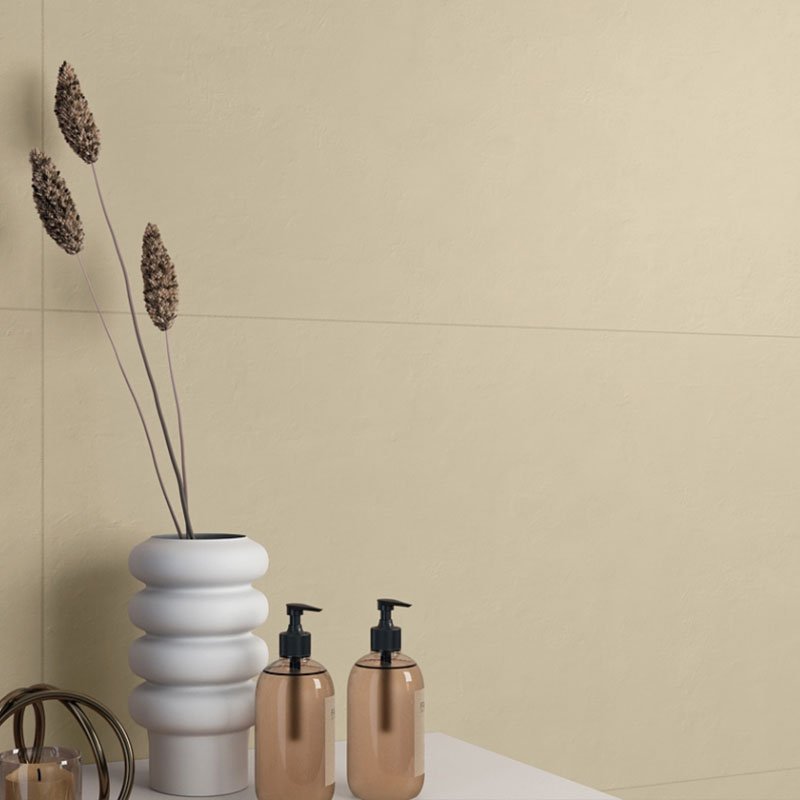 Rivestimento in Ceramica Effetto Cemento Naturale 60x120 Beige Gioia - Gardenia Orchidea