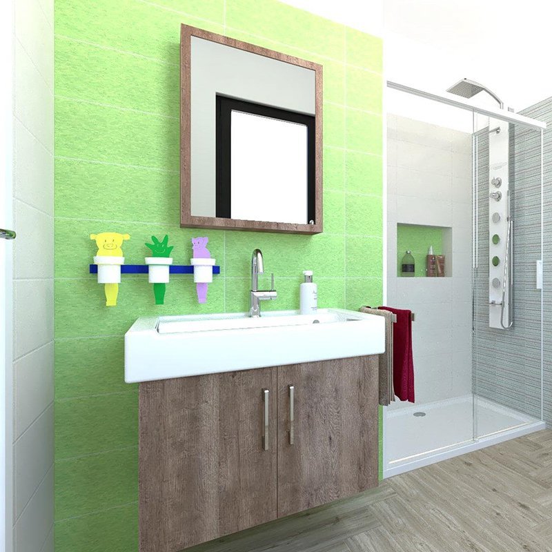 Rivestimento in Ceramica Effetto Decoro Naturale 20x50 Verde Sirenae - Naxos