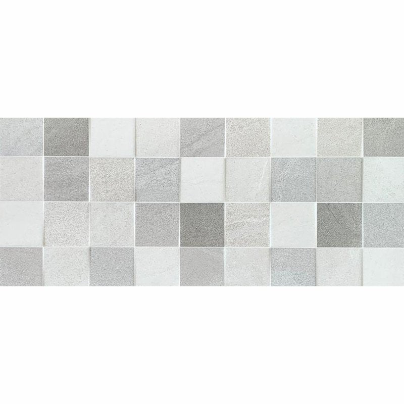Rivestimento in Ceramica Effetto Pietra 20x50 Grigio Habita Square - Herberia