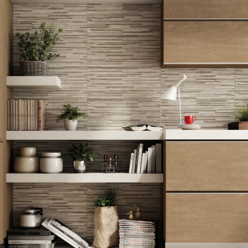 Rivestimento in Ceramica Effetto Pietra Naturale 26x60 3D Taupe Start - Naxos