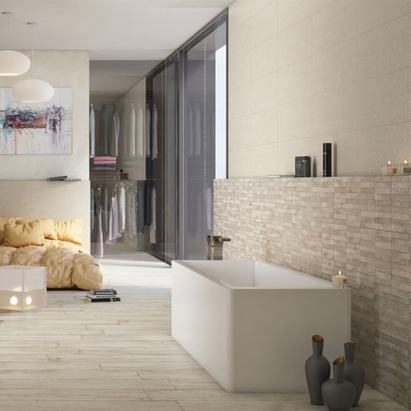 Rivestimento in Ceramica Effetto Pietra Naturale 32x80 3D Beige Maker - Naxos