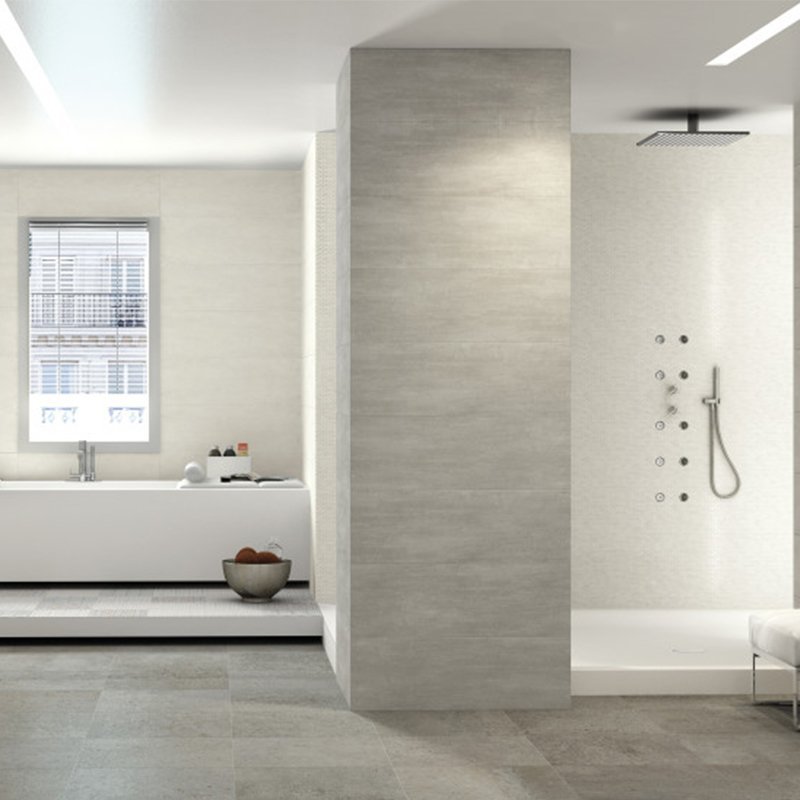 Rivestimento in Ceramica Naturale 26x60.5 Grigio Concrete - Naxos