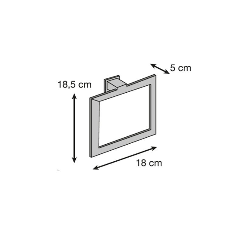 Portasalviette ad anello in Metallo Square - Saniplast (25691567)