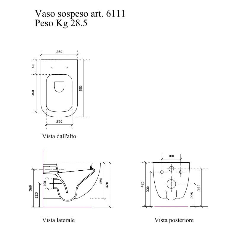 Coppia Sanitari Sospesi Plus Bianco con Coprivaso Soft Close Incluso - Ceramica Galassia (25550920)