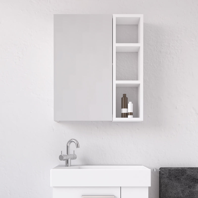 Specchio Contenitore Trend 65 cm Bianco Opaco - MedaHome