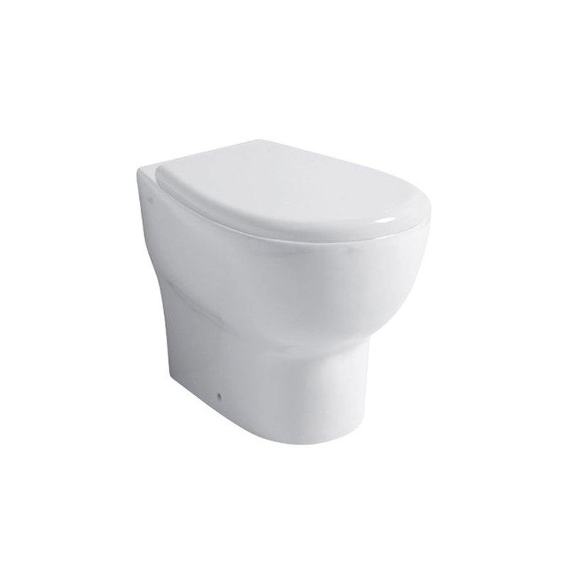 Coppia Sanitari Filo Muro Touch 1 Bianco con Coprivaso Soft Close Incluso - Disegno Ceramica