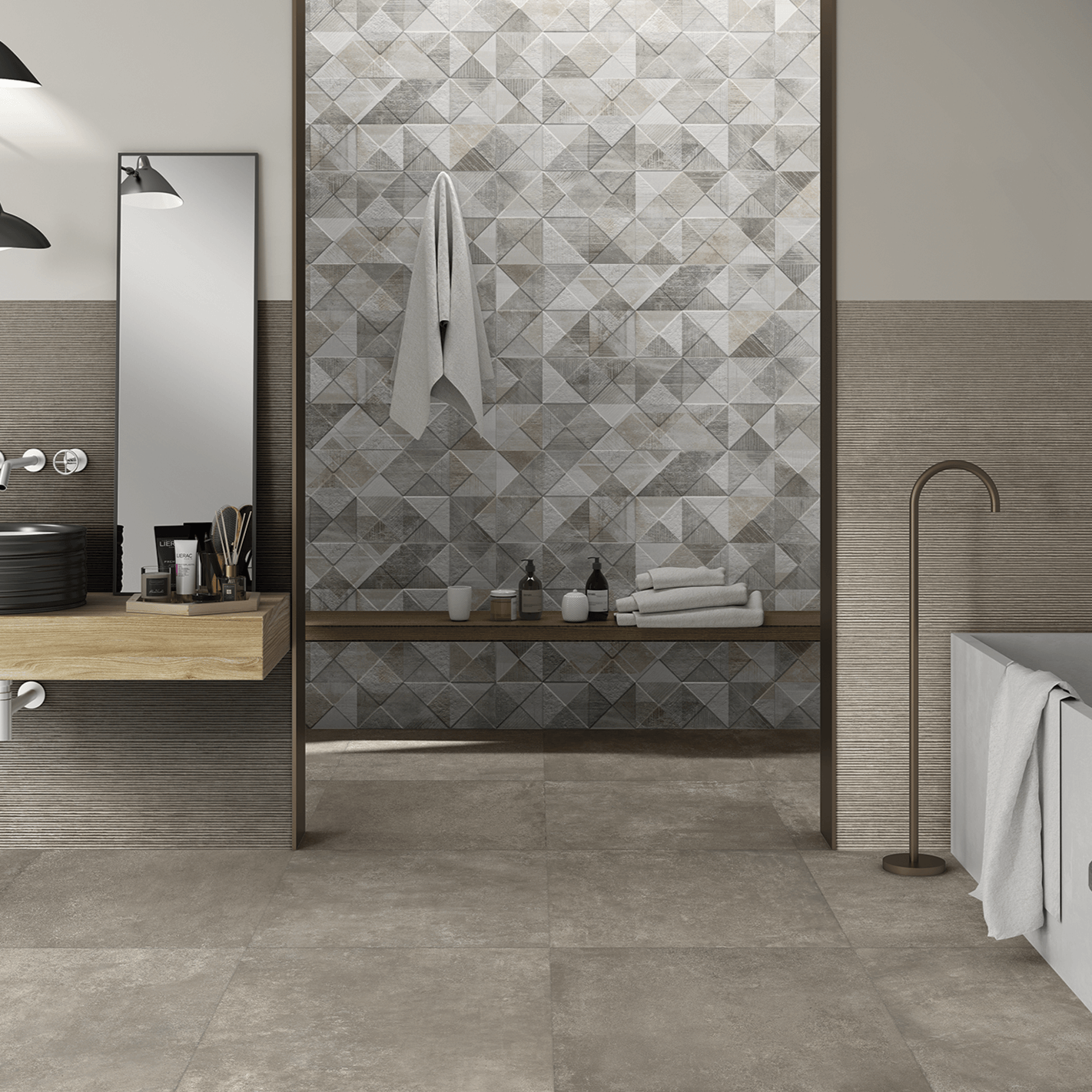 Gres Porcellanato Effetto Cemento Grip 80x80 Mud Boston - Seconda Scelta - Ceramiche Mariner spa