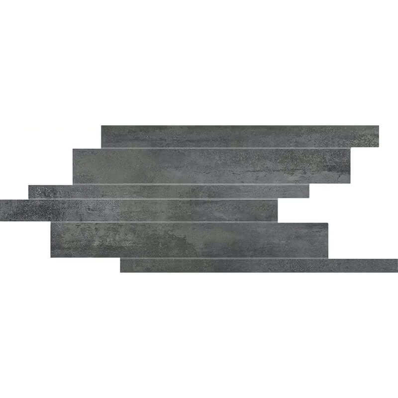 Listello in Gres Porcellanato Effetto Cemento Naturale 21x40 Coal Raw - Florim