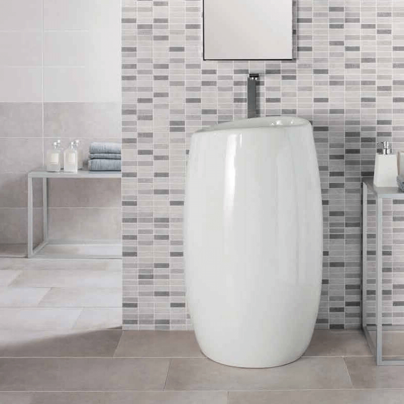 Gres Porcellanato Effetto Cemento 20x50 Light - Daytona
