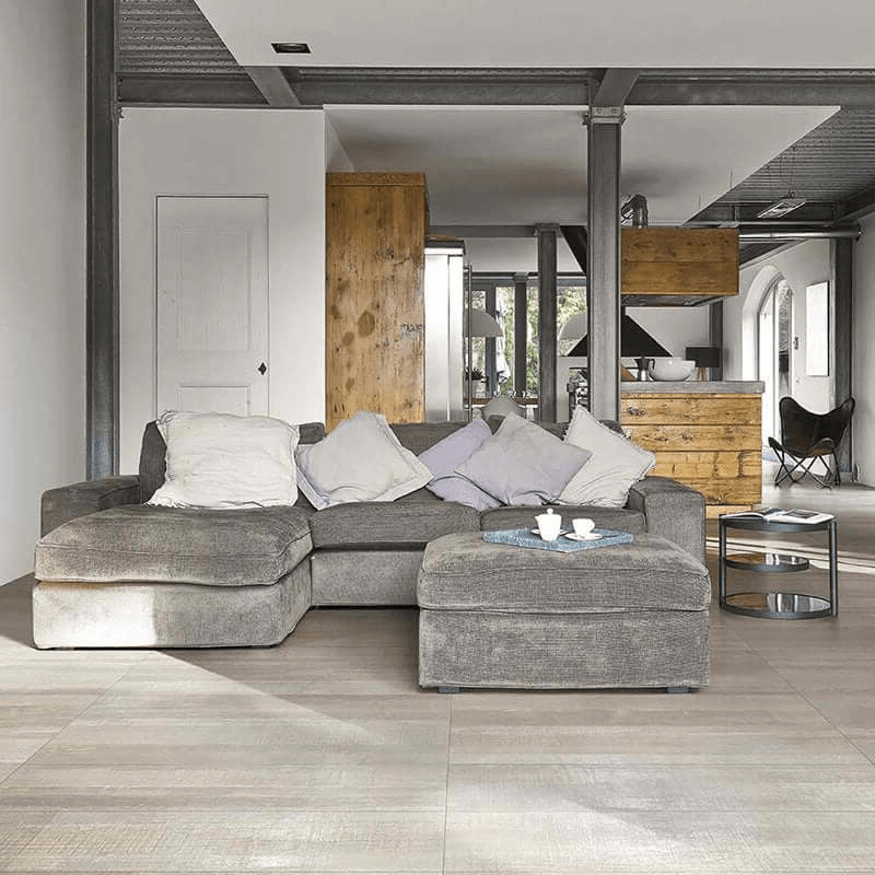 Gres Porcellanato Effetto Legno Rettificato Naturale 20x120 9mm DecÌ? wood White I classici - Florim