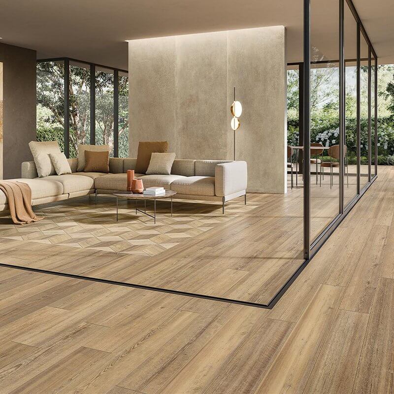 Gres Porcellanato Effetto Legno Naturale 20x120 Walnut Unika Opera - DUE G
