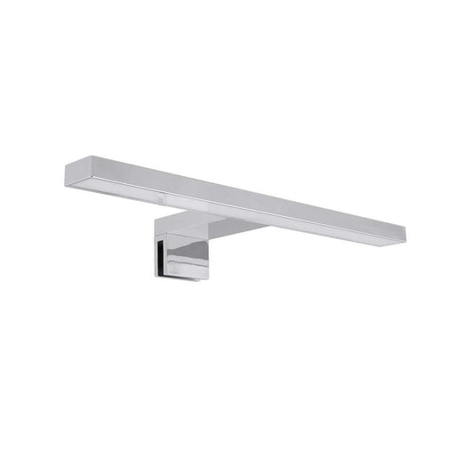 Lampada LED applique da specchio cromo Meda, design moderno ed elegante, materiali di alta qualità.