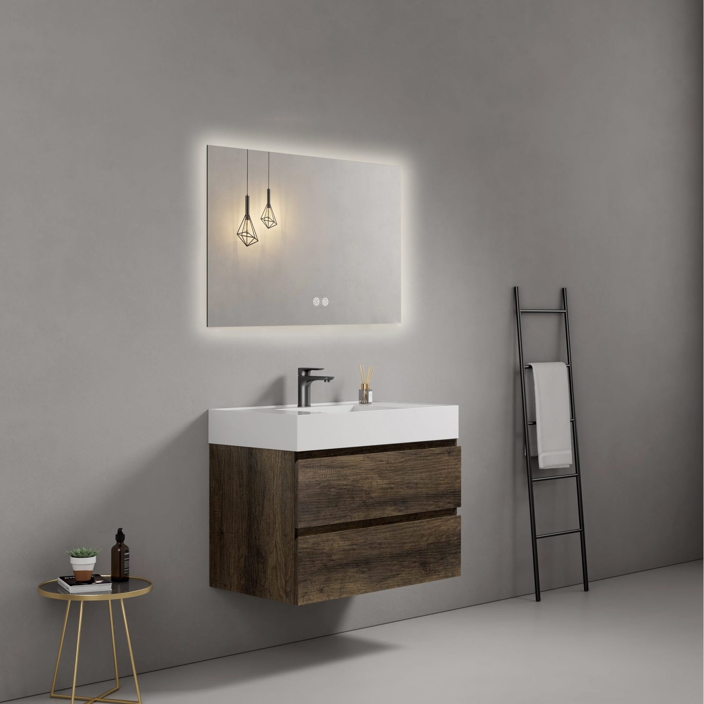 lavabo alto monoblocco laterale bruno scuro quadro r (25688755)