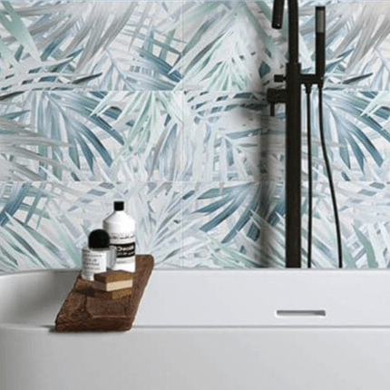 Rivestimento in Ceramica Decoro 25x75 Tropical Gree Materia Wall - Herberia