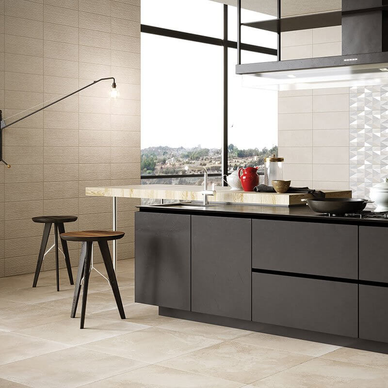 Rivestimento in Ceramica Effetto Pietra 20x50 Beige Dust - Herberia