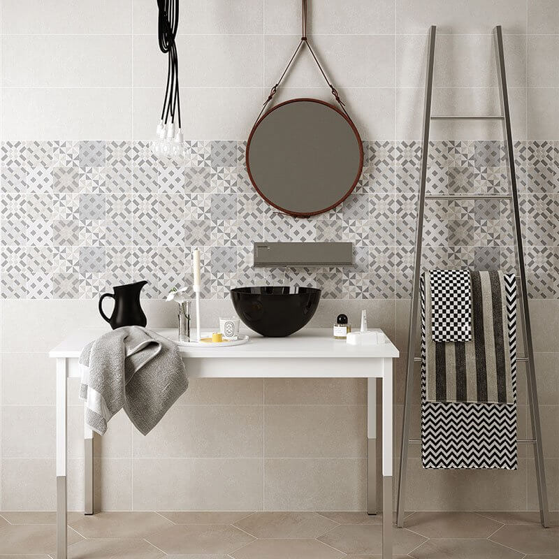 Ceramic Cement Effect Coating 20x50 Bianco Dust - Herberia