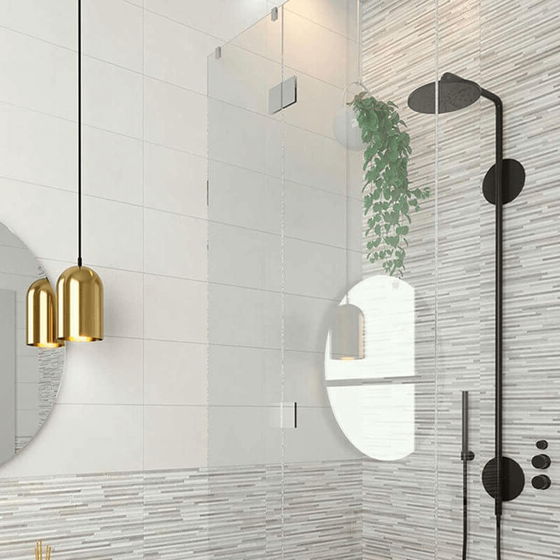 Rivestimento in Ceramica Effetto Pietra Naturale 20x50 Habita Ghiaccio - Herberia