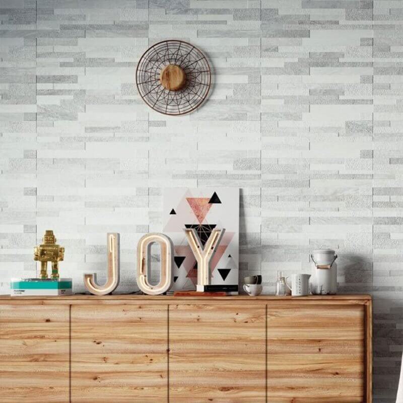 Stone Effect Ceramic Wall Tile 25x75 Focus Orione Grey - Herberia