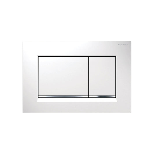 Placca di Comando Sigma 30 Bianco-Cromo - Geberit